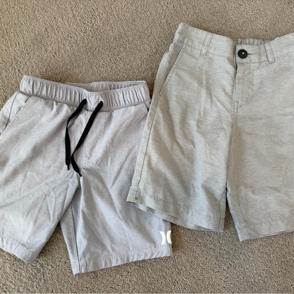 Hurley Other - Hurley and Quicksilver Light Gray Elastic Waist Shorts